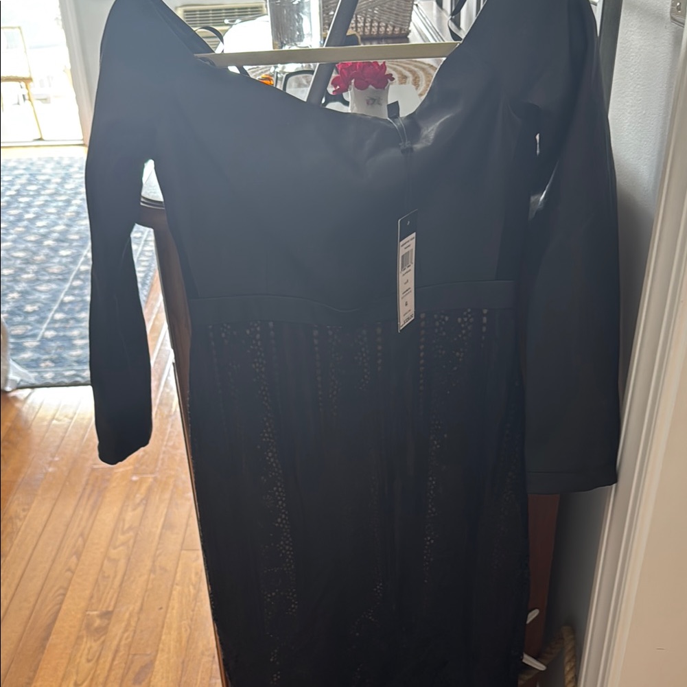 Bcbgmaxazria Elegant Black Long Sleeve Dress